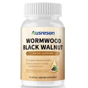 Wormwood Black Walnut Clove Capsules Herbal Immune Support Supplement Organic